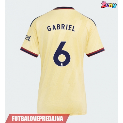 Lacne Ženy Futbalové dres Arsenal Gabriel Magalhaes #6 2026-27 Krátky Rukáv - Tretina